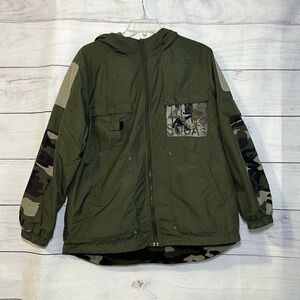 Class Club Boys a Reversible Jacket Camo/Green - SZ: 20